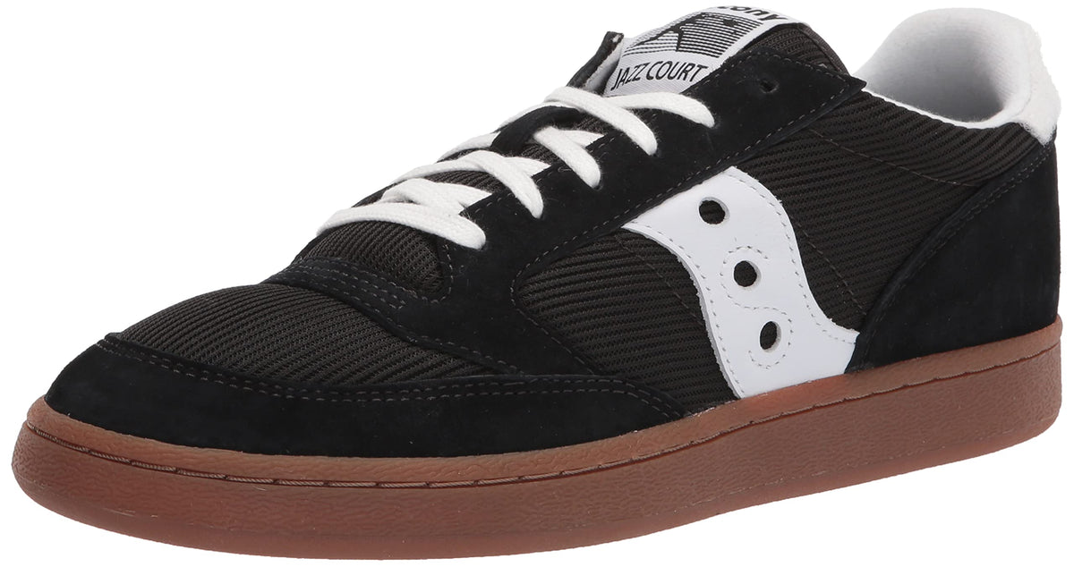 Saucony Unisex Jazz Court Sneaker, Black/Gum, 5 Medium