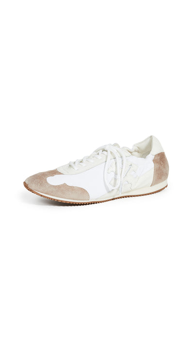 Tory Burch Women's Tory Sneakers, White/New Ivory/Cerbiatto, 6 Medium US