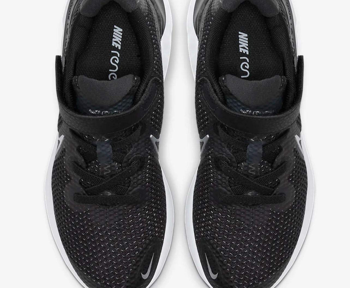 Nike Kids Renew Run gs Casual Running Ct1430 Shoes, Black/Metallic Silver/White, 2.5 Little Kid
