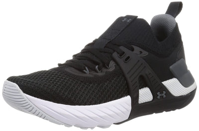 Under Armour Men's Project Rock 4 Training Shoe (11.5, Black/White, Numeric_11_Point_5)