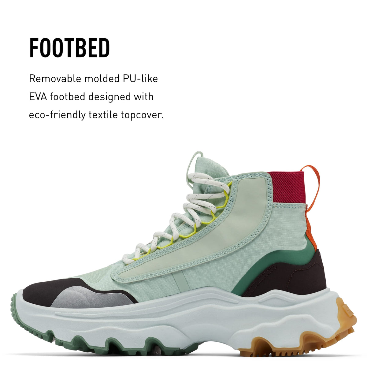 Sorel Women's Kinetic Breakthru Venture Mid Waterproof Shoe 8.5 Sea Sprite, New Cinder