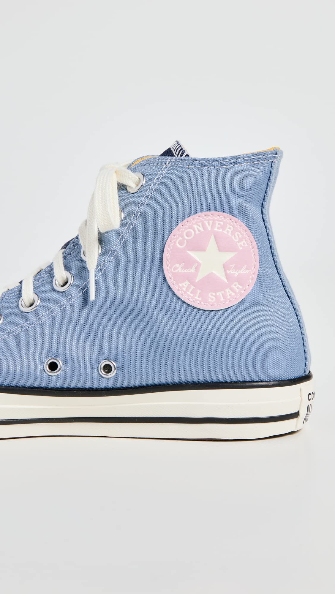 Converse Women's Chuck Taylor All Star Denim Fashion Sneakers, Ocean Retreat/Navy/Sunrise, Blue, 8.5 Medium US