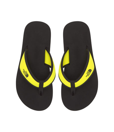 THE NORTH FACE Youth Base Camp Flip Flops, TNF Black/Sulphur Spring Green, 9