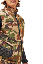 Simms Rogue Fleece Vest, Water Resistant Sleeveless Vest, Woodland Camo, Medium