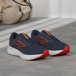 Brooks Men's Glycerin 20 Neutral Running Shoe - Blue Depths/Palace Blue/Orange - 15 Wide