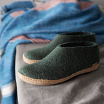 Glerups Wool Shoe Leather Outsole Forest EU 37 (US Women's 6.5-7) Medium