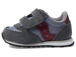 Saucony Boy's Original Jazz Hook & Loop (Toddler/Little Kid) Grey/Dark Red 11.5 Toddler M