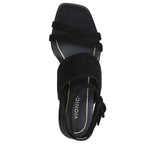 Vionic Women's Garnet Yasmin Strappy Heel Sandal-Supportive Ladies Leather Heels That Include Three-Zone Comfort with Orthotic Insole Arch Support, Black 9 Medium