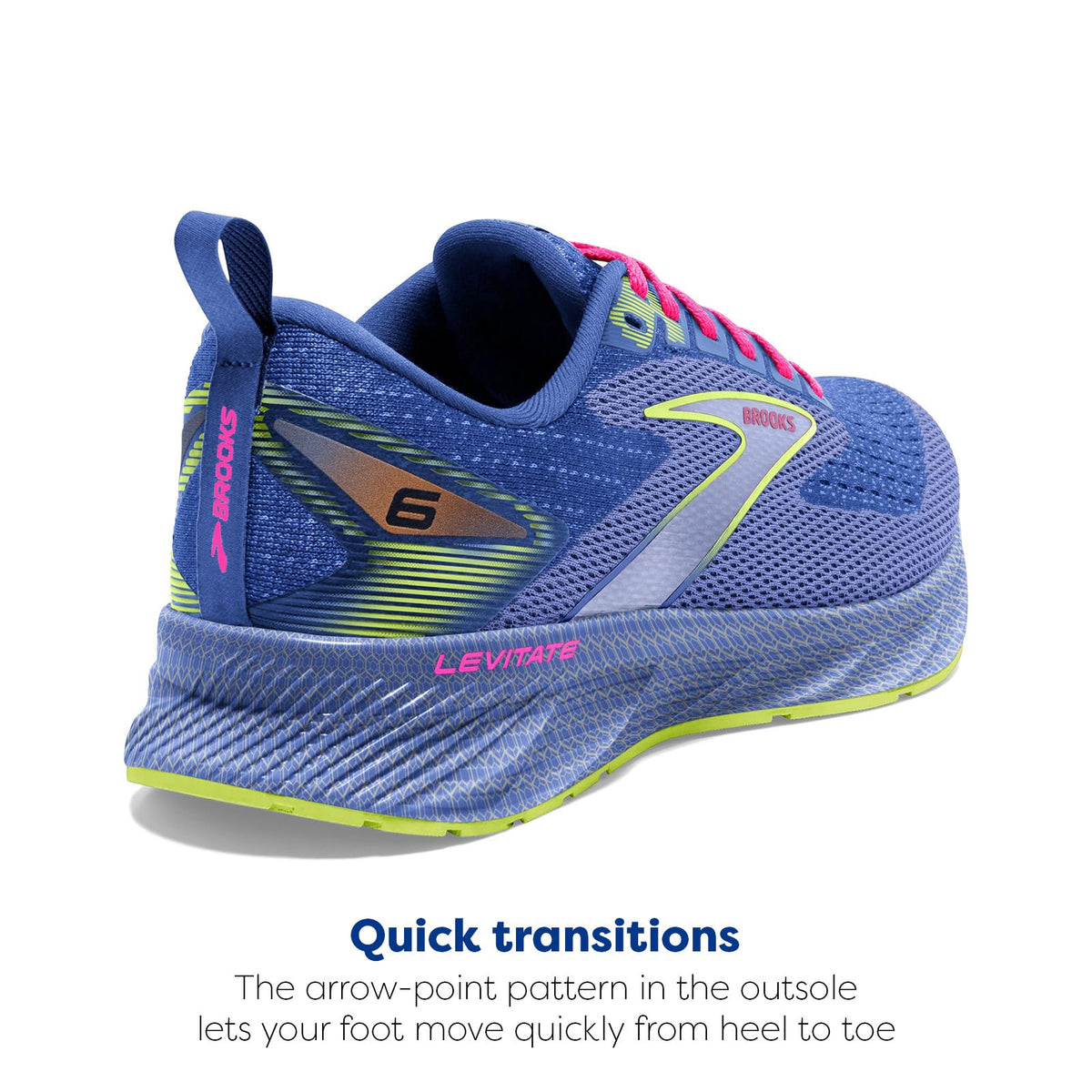 Brooks Women’s Levitate 6 Neutral Running Shoe - Purple/Pink - 10.5 Medium