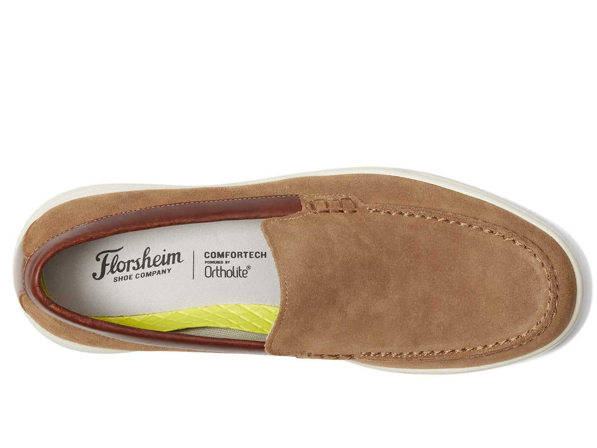 Florsheim Heist Moc Toe Venetian Loafer Mens Slip On 7 2E US Mocha