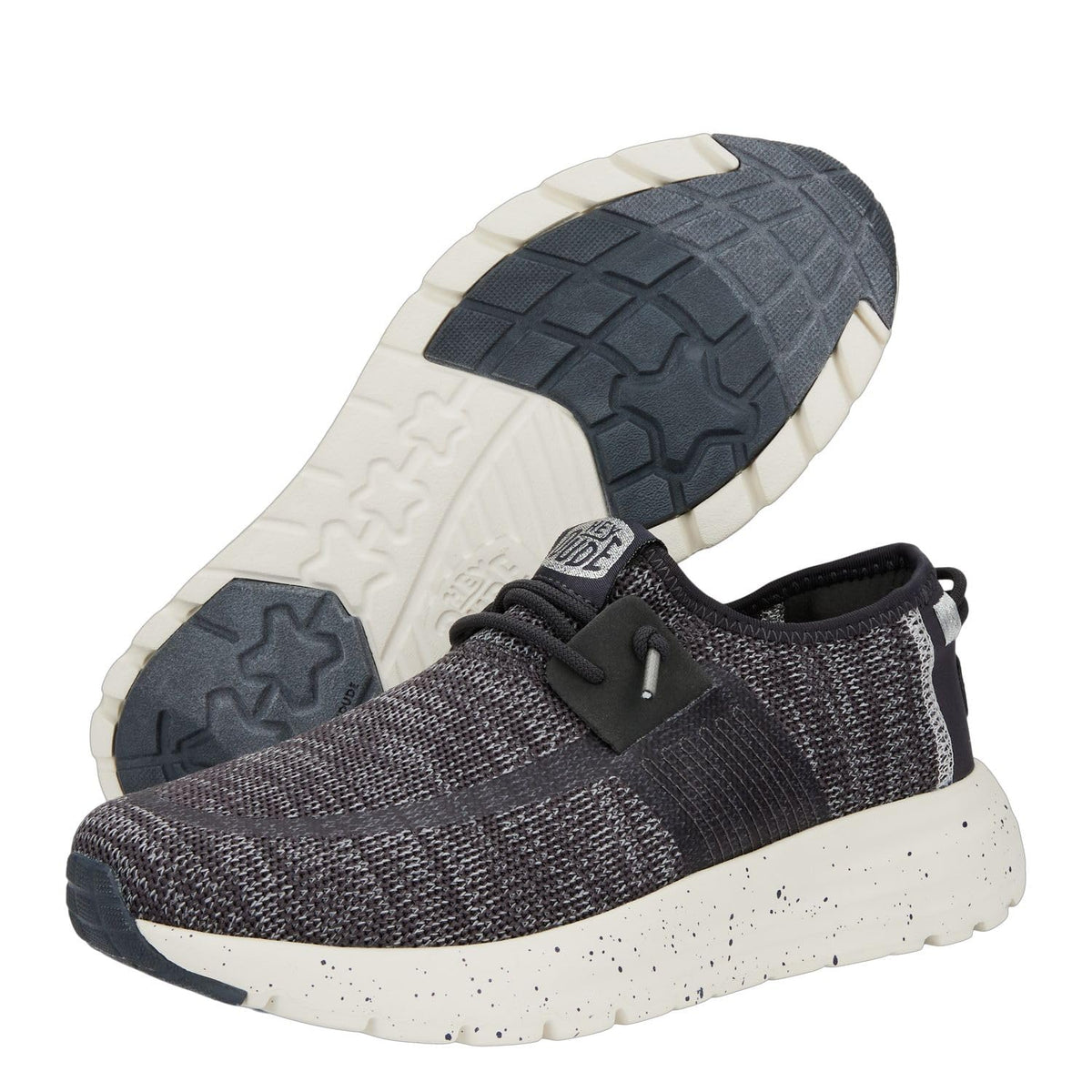HEYDUDE Women's Sirocco W Speckle Charcoal Size 5 | Women's Shoes | Women Slip-on Sneakers | Comfortable & Light-Weight