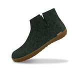 Glerups 100% quality wool mix Boot Slipper with rubber sole - Unisex - Forest - Size 5
