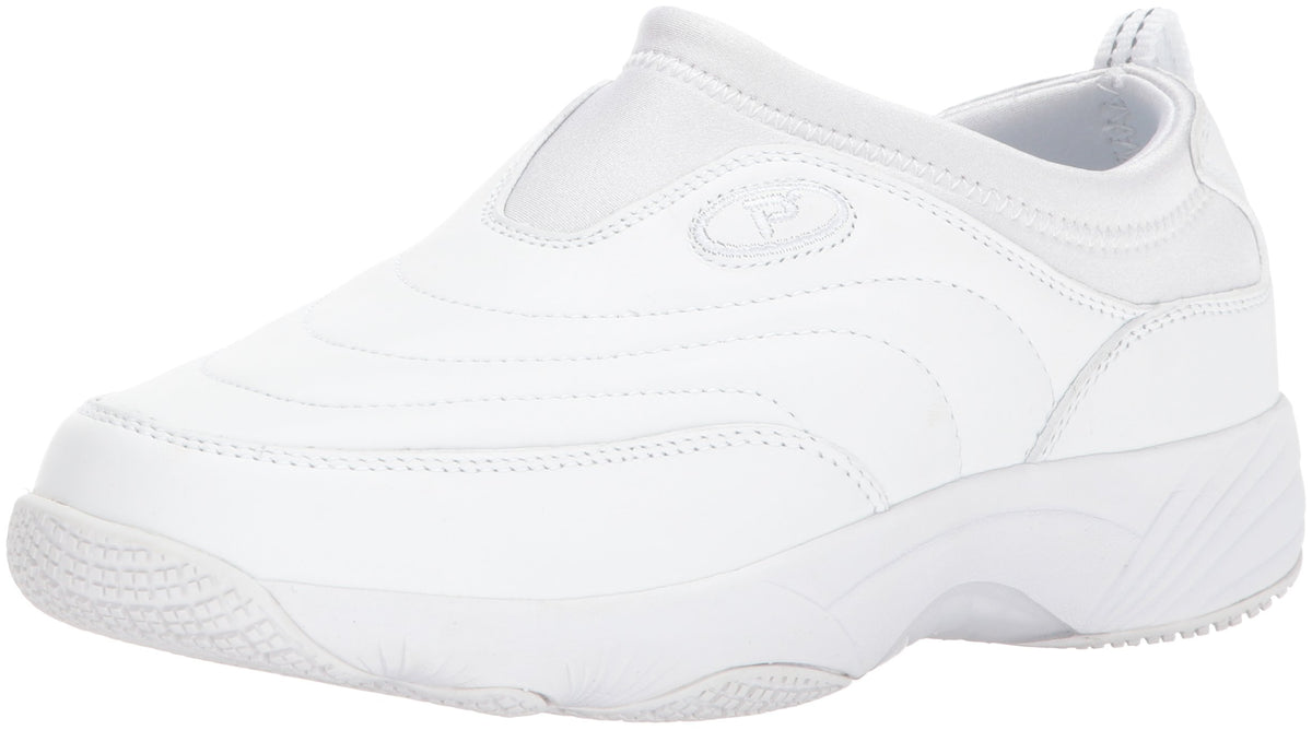 Propét Women W3851 Wash & Wear Slip-on II Slip Resistant Sneaker Walking Shoe, Sr White, 10.5 2X-Wide