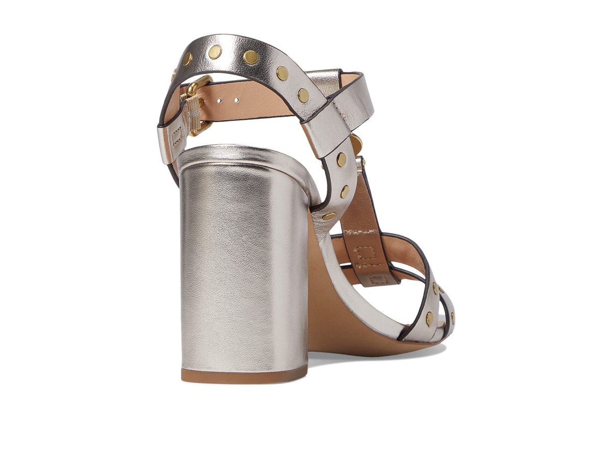 COACH Margaret Metallic Leather Sandal Champagne 7 B (M)