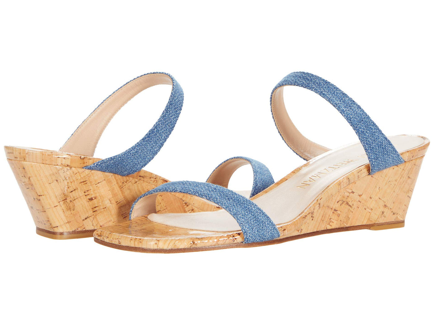 Stuart Weitzman Womens Aleena 50 Wedge Washed 5.5 M
