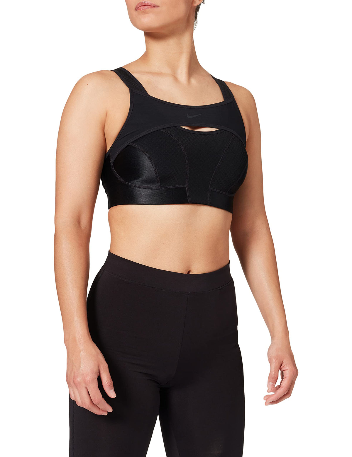 Nike Women's Sports Bras Nylon/Spandex Blend Indy Breathe Bra, High Support Black (Small)