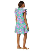 Lilly Pulitzer Aldena Ruffle Sleeve Cotton Dress Multi A Cherry On Top MD