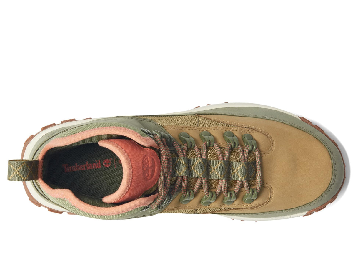 Timberland Women's Greenstride Motion 6 Mid Lace Up Waterproof Hiking Boot, Green, 9 Medium