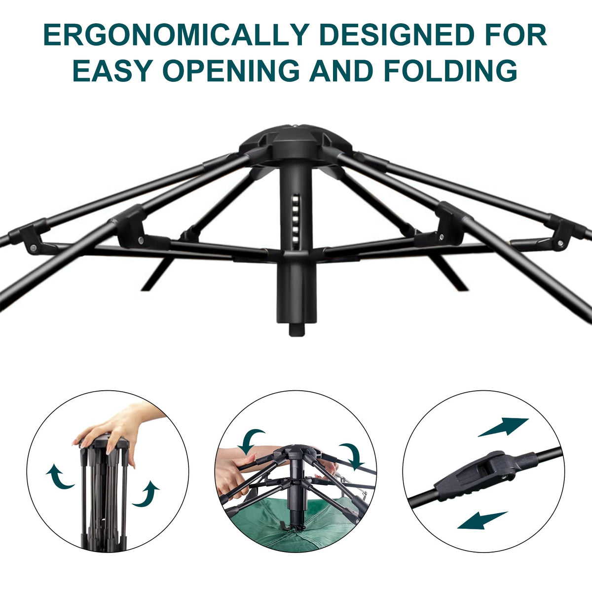 anngrowy 2 Person Pop Up Camping Tent, Waterproof, Windproof, Lightweight, Portable, 82.55947in