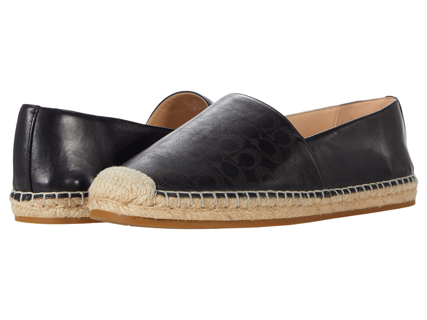 Coach Carley Leather Espadrille Black 11 B (M)