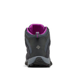 Columbia womens Crestwood Mid Waterproof Boot Hiking Shoe, Graphite/Bright Plum, 10.5 Wide US