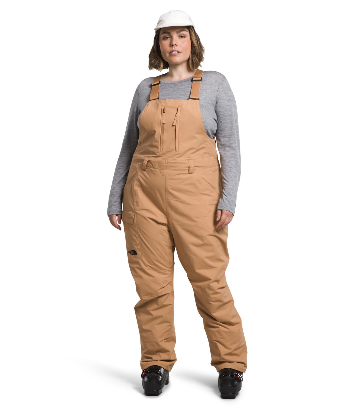 THE NORTH FACE Women's Freedom Bib (Standard and Plus Size) - PFAS Free, Almond Butter, 3X Plus Regular