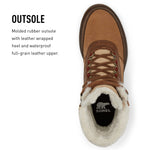 Sorel Women's Lennox Lace Cozy Waterproof Boot - Velvet Tan, Warp Red - Size 5.5