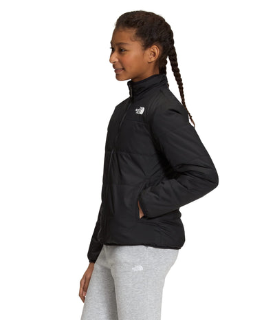 The North Face Girls' Printed Reversible Mossbud Swirl Insulated Jacket, TNF Black, XX-Large