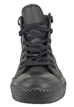 Converse Women's Chuck Taylor All Star Leather Hi Sneaker, Black Mono, 3.5