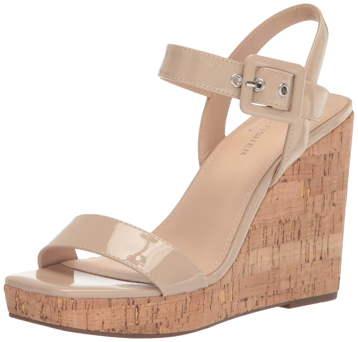 Marc Fisher Women's LUKEY Wedge Sandal, Malted Milk 150, 5.5