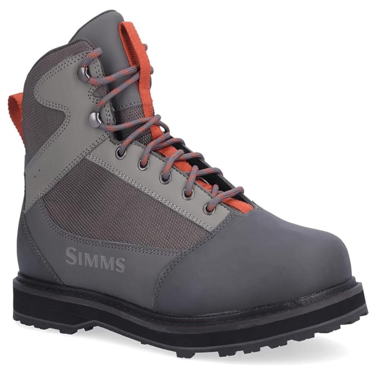 Simms Tributary Rubber Sole Wading Boots for Men and Women - Rugged Fishing Shoes with Ankle Support and Traction Control - Basalt - 6