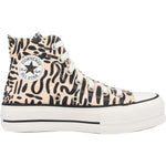 Converse Chuck Taylors All Stars Lift Hi Womens Black/Blue/Egret Trainers, Shadowberry Black Egret, 8.5 us