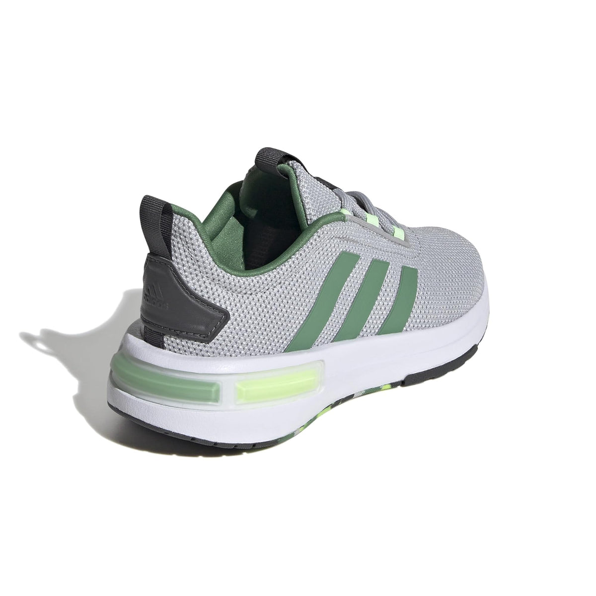 adidas® Kids Racer TR23 Big Kids Running Shoes – Mesh Upper – Textile Insole and Lining – Round Toe Design Grey/Preloved Green/Grey 1 12 Little Kid M