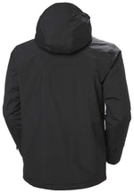 Helly-Hansen Mens Utility Waterproof Breathable Insulated Hooded Rain Jacket, 990 Black, Large