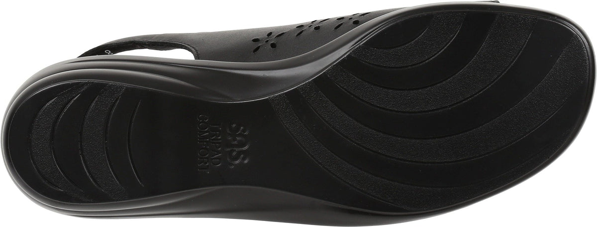 SAS Quatro Adjustable Comfort Sandal Black 11.5 W - Wide (C)
