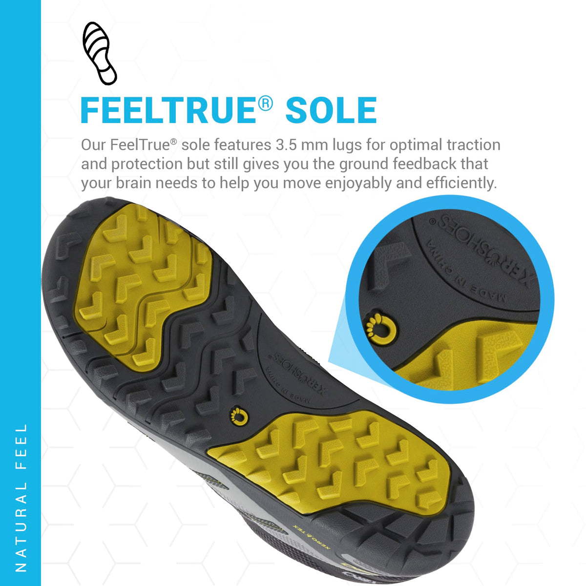 Xero Shoes Men's Mesa Trail Barefoot Waterproof Trail Runner, Steel, 11