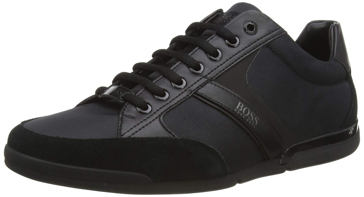 BOSS Men's Saturn_Lowp_mx Low-Top Sneakers, Black, 6