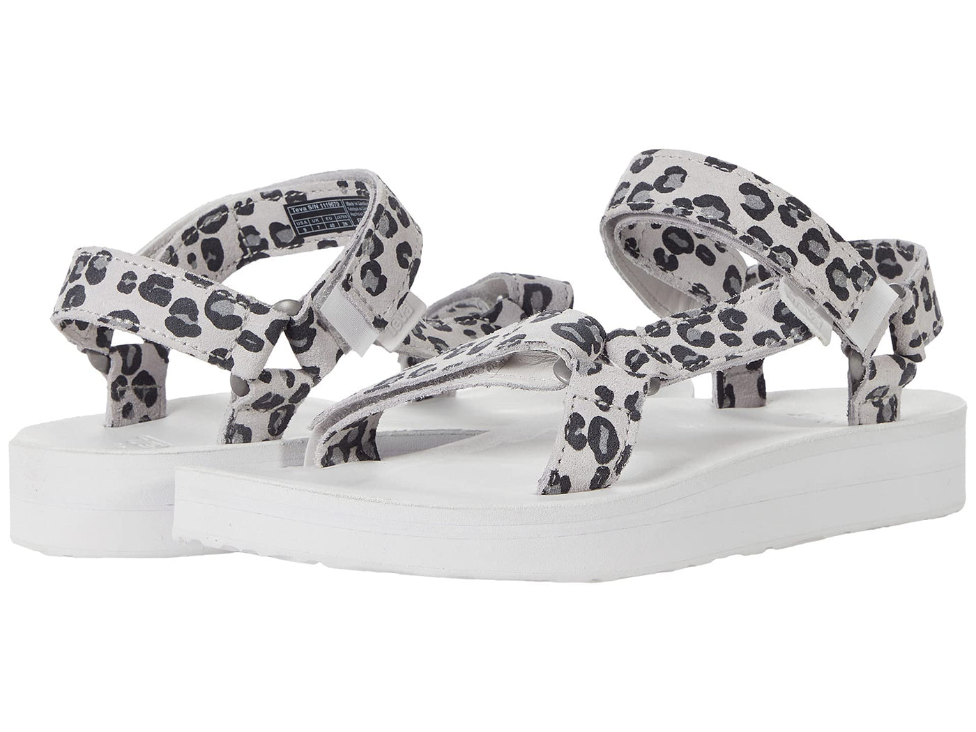 Teva New Women's Midform Universal Sandal Leopard White 9