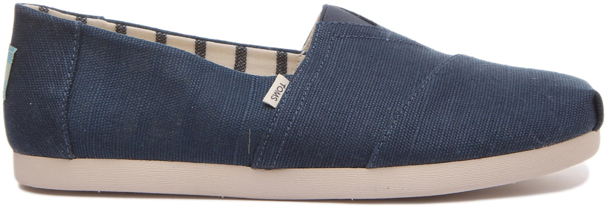 TOMS Mens Alpargata Slip On Casual Shoes - Blue - Size 12 D