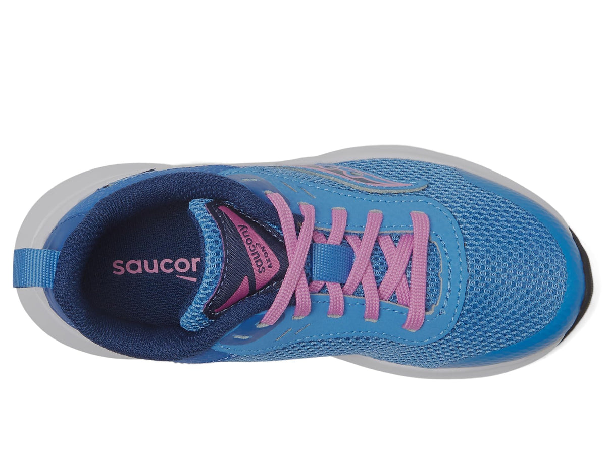 Saucony Axon 3 Sneaker, BLUELIGHT/Grape, 3 US Unisex Big Kid
