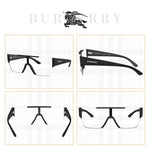 BE4291 34641W 38MM Matte Black/Clear Rectangular Sunglasses for Men + BUNDLE with Designer iWear Eyewear Kit