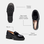 Levi's Women's Leah Patent Leather Loafer Black Patent 7