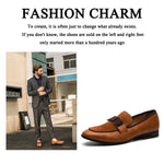 JITAI Men's Lindford Moc Toe Bit Slip-on Penny Loafer Party Shoes, Brown/02, 12 US