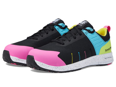 Timberland PRO® Overdrive Composite Safety Toe Women’s Sneakers – Lace-up Closure – Abrasion-Free Black/Cyan/Magenta 8.5 M