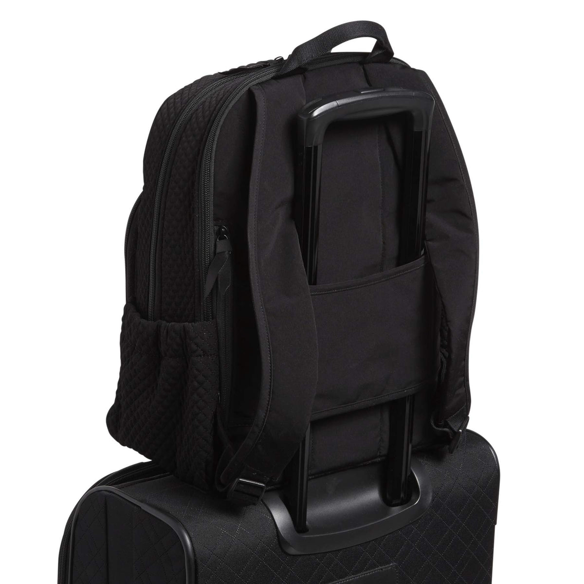 Vera Bradley Women's Microfiber Campus Backpack, Classic Black, One Size