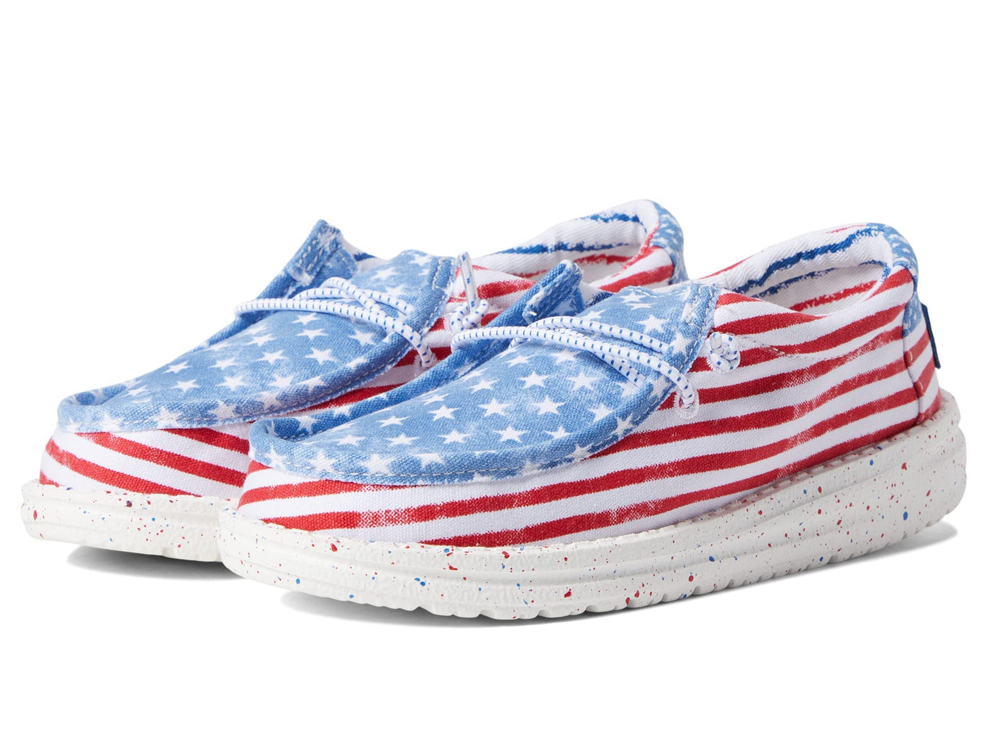 Hey Dude Boys Wally Shoes 2 Little Kid Stars N Stripes