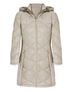 Michael Michael Kors Women's Taupe 3/4 Down Hooded Packable Coat (M)