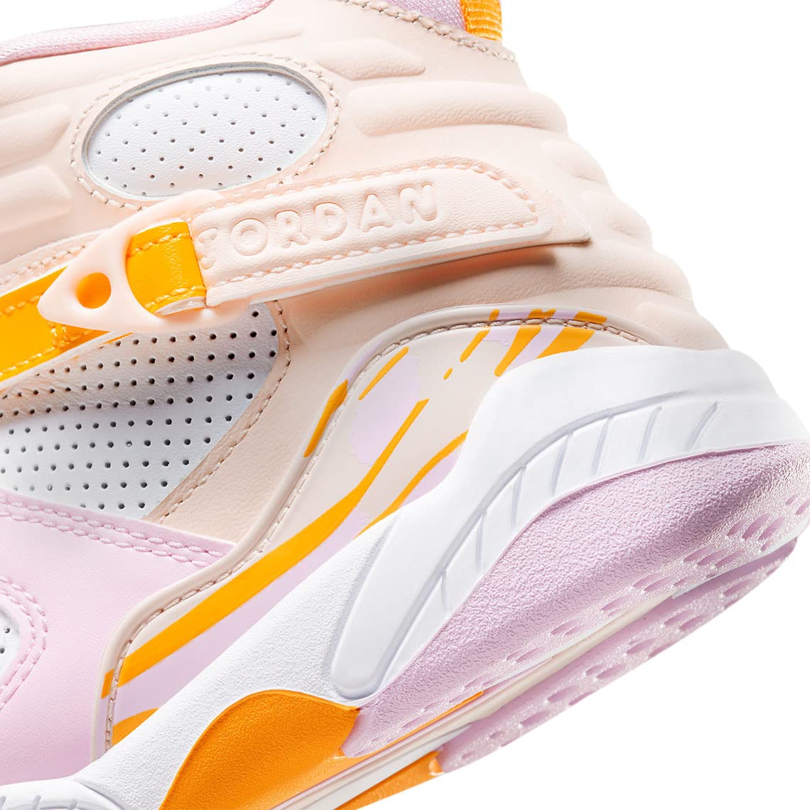 Jordan 8 Retro (Little Kid) Orange Pearl/Light Arctic Pink/White/University 1 Little Kid M