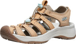 KEEN Women's Astoria West Closed Toe Sandals, Doe/Blue Glass, 9.5