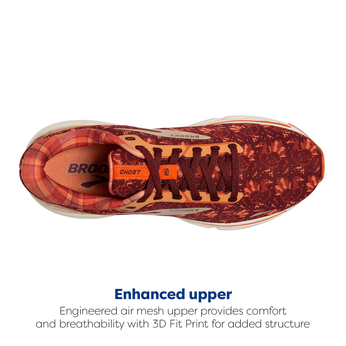 Brooks Men's Ghost 15 Neutral Running Shoe - Koy/Truffle/Whisper - 11 Medium